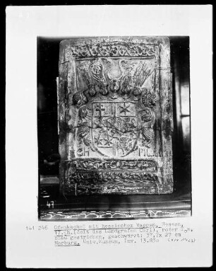 Ofenkachel mit hessischem Wappen