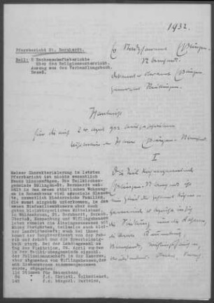 Esslingen-St. Bernhardt: Pfarrbericht 1932