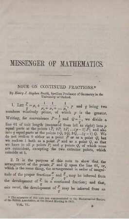 Note on continued fractions.