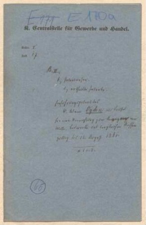 Einführungspatent des Adam Ogden aus Brüssel für eine Vorrichtung zum Reinigen von Wolle, Baumwolle und dergleichen Stoffen