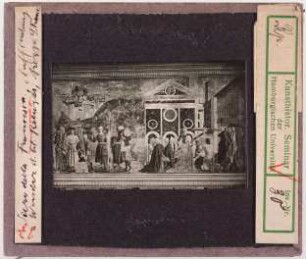 Piero della Francesca: Legende des Hl. Kreuzes, Kreuzesprobe, Auferstehungswunder. Arezzo, San Francesco