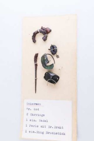 Segelohrringe, Eisennadel und Eisenring