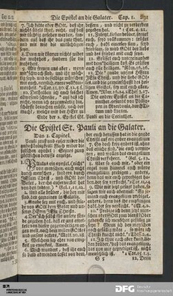 Die Epistel St. Pauli an die Galater.