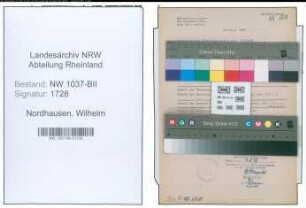 Entnazifizierung Wilhelm Nordhausen , geb. 28.06.1897 (Elektriker)