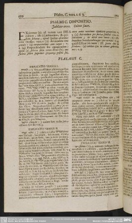 Psalmi C. Dispositio. Jubilate oves. Cultus sacer