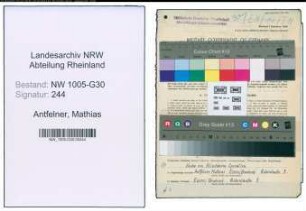 Entnazifizierung Mathias Antfelner , geb. 24.02.1886 (Leitungsrevisor)