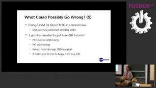 Embedded FreeBSD on a five-core RISC-V processor using LLVM How hard can it be?