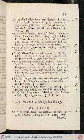 Neuere Erdbeschreibung (Nr. 61-63)