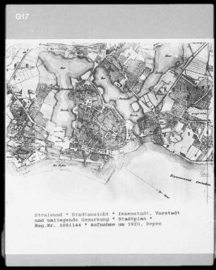 Stralsund: Stadtplan und umliegende Gemarkung
