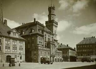 Löbau, Altmarkt. Marktplatz mit Rathaus (Nummer 1)