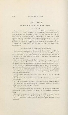 Caítulo II. Estado actual de la agricultura