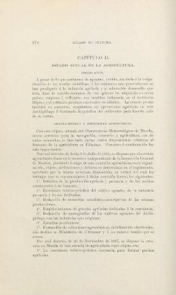 Caítulo II. Estado actual de la agricultura