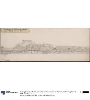 Potsdam. Entwurf für ein Friedrichsdenkmal auf dem Mühlenberg. Ansicht