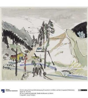 Bahnübergang (Frauenkirch mit Blick auf die Kiesgrube Wildboden)