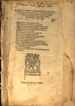 Totius Philosophiae naturalis Paraphrases