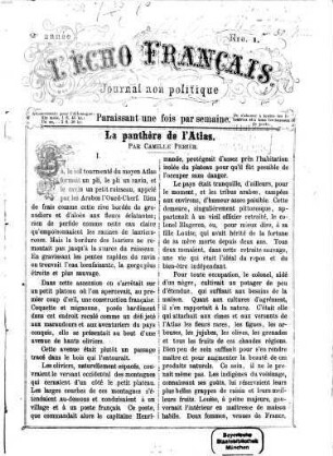 L' écho français : journal non politique, 2. 1869