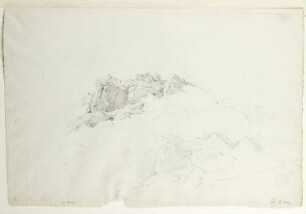 Studie zu bewachsenen Felsen in der Serpentara