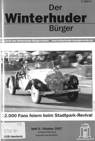 Heft 5 / Oktober 2007 : Zeitschrift des Winterhuder Bürgervereins