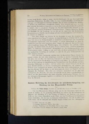 Einfache Herleitung der Grundformeln der sphärischen Spiegelung und Brechung aus dem Huygensschen Prinzip.