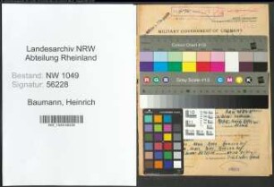 Entnazifizierung Heinrich Baumann , geb. 18.08.1901 (Landwirt)
