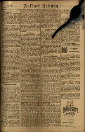 Zweite Ausgabe vom Samstag, den 08. November 1919.