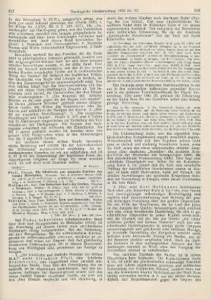 517-522 [Rezension] Schramm, Percy Ernst, Kaiser, Rom und Renovatio. Studien und Texte zur Geschichte des Römischen Erneuerungsgedankens vom Ende des Karolingischen Reiches bis zum Investiturstreit