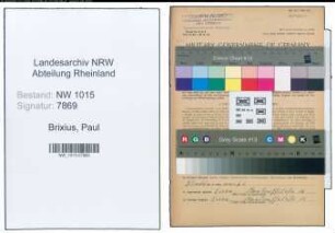Entnazifizierung Paul Brixius , geb. 22.03.1911 (Ingenieur)