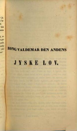 Kong Valdemar den Andens Jyske lov