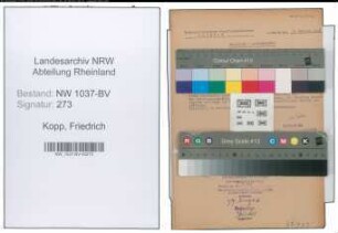 Entnazifizierung Friedrich Kopp , geb. 14.03.1899 (Angestellter)