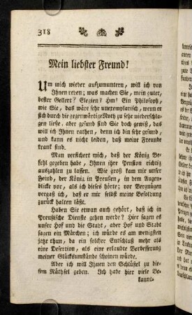 318-325, Mein liebster Freund!