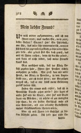 318-325, Mein liebster Freund!