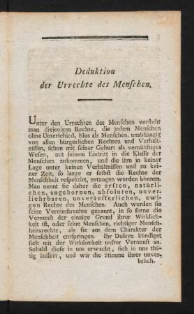 7-17, Deduktion der Urrechte des Menschen.