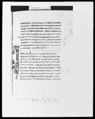 Epistolar — Initiale I, Folio 20recto
