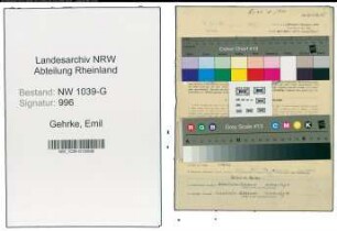 Entnazifizierung Emil Gehrke , geb. 15.05.1888 (Versandleiter)