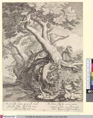 [Landscape with a hermit praying; Betender Eremit neben einer Hütte; Hl. Franziskus im Gebet]