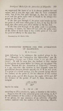 On Rodrigues' method for the attraction of ellipsoids.