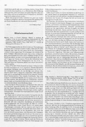 264-266 [Rezension] Neues Bibel-Lexikon