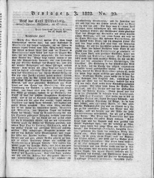 Brief von Carl Hilsenberg, naturforschender Reisender, an Sieber
