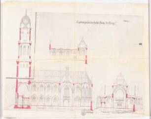 St. Barbara, Dortmund-Eving Erweiterung: Schnitte 1:100