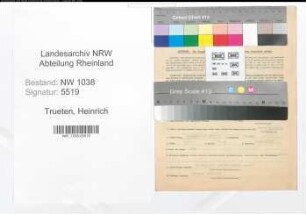 Entnazifizierung Heinrich Trueten , geb. 19.09.1894 (Finanzbeamter)