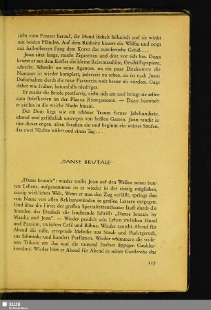 „Danse Brutale“