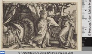 Judith bedeckt das Haupt des Holofernes