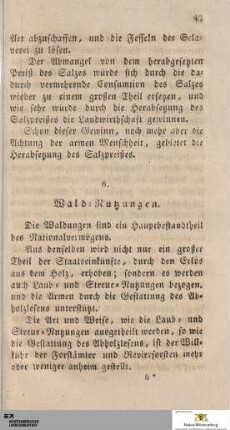 6. Wald-Nutzungen