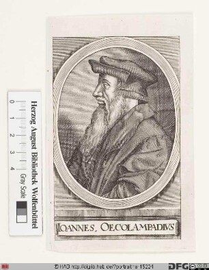 Bildnis Johannes Oecolampadius (eig. Husschin, Hausschein, Hüßgen od. Heußgen)