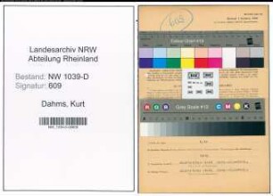 Entnazifizierung Kurt Dahms , geb. 15.11.1911 (Psychologe)