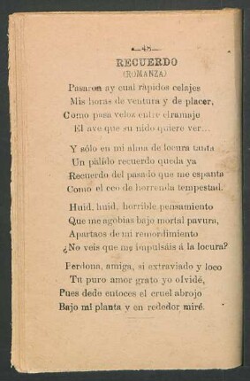 Recuerdo : (Romanza)