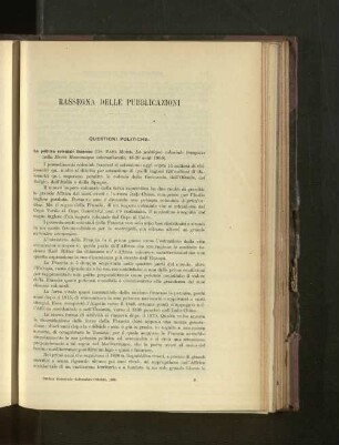 Rassegna delle publicazioni