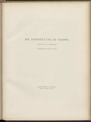 Die Darstellung im Tempel.