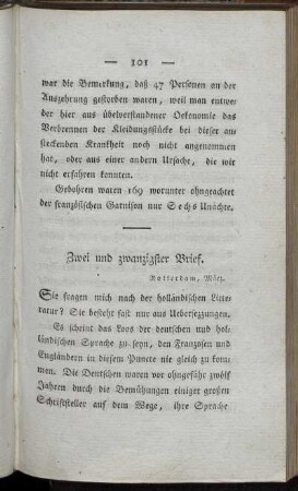 Zwei und zwanzigster Brief.