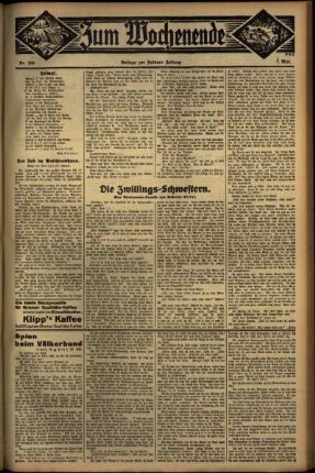 Zweite Ausgabe vom Sonntag, den 07. Mai 1933.